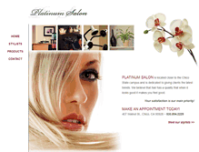 Tablet Screenshot of chicoplatinumsalon.com